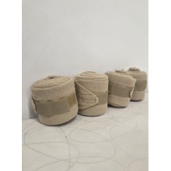 Beige Strik Bandager 4 stk. One Size
