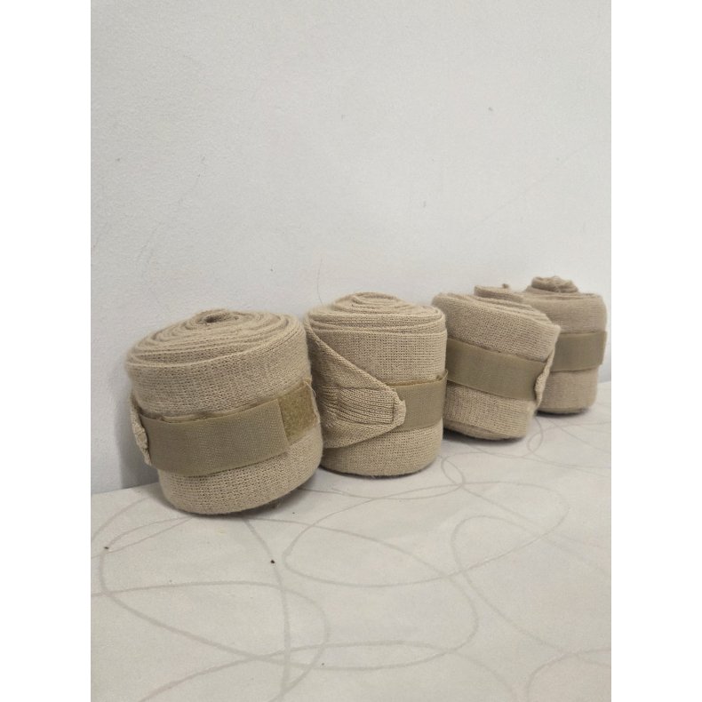 Beige Strik Bandager 4 stk. One Size
