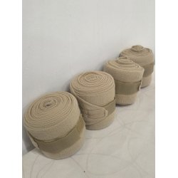 Beige Strik Bandager 4 stk. One Size