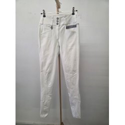 Hvide Pikeur Candela Ridebukser med Grip str. 72. H�jtaljet, brugt f� gange men har afsmitning efter sort sadel p� s�det og ved st�vlekanten. Nypris 1649 kr. 