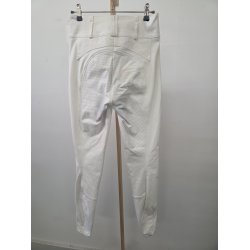 Hvide Pikeur Candela Ridebukser med Grip str. 72. H�jtaljet, brugt f� gange men har afsmitning efter sort sadel p� s�det og ved st�vlekanten. Nypris 1649 kr. 