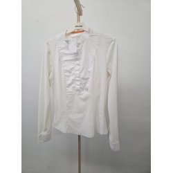St�vnebluse fra Cavalleria Toscana str. Small. Figursyet. Meget elastisk. Sort afsmitning fra b�lte og en enkelt syning er skrevet bagp� ved indsyningerne men ses ikke ved brug. Nypris 1900 kr.