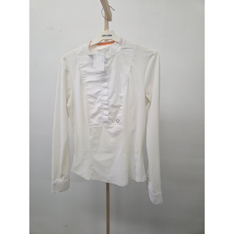 St�vnebluse fra Cavalleria Toscana str. Small. Figursyet. Meget elastisk. Sort afsmitning fra b�lte og en enkelt syning er skrevet bagp� ved indsyningerne men ses ikke ved brug. Nypris 1900 kr.