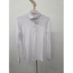 Ny Hvid HKM st�vnebluse. Glat og meget elastisk. Str. S