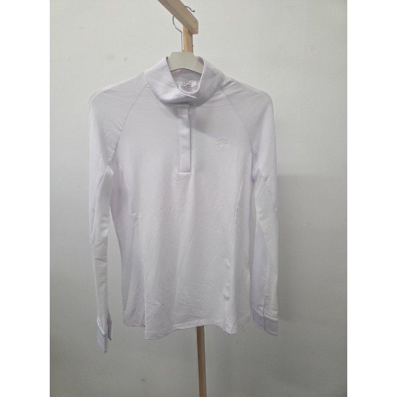 Ny Hvid HKM st�vnebluse. Glat og meget elastisk. Str. S