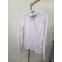 Ny Hvid HKM st�vnebluse. Glat og meget elastisk. Str. S