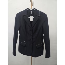 Pikeur Amelia St�vnejakke Str. 38. som ny. Nypris ca. 2350 kr. - sort med sten p� kraven og ved lommerne.