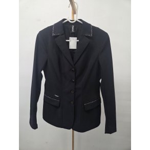 Pikeur Amelia St�vnejakke Str. 38. som ny. Nypris ca. 2350 kr. - sort med sten p� kraven og ved lommerne.