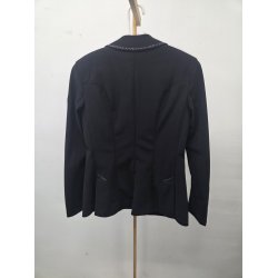 Pikeur Amelia St�vnejakke Str. 38. som ny. Nypris ca. 2350 kr. - sort med sten p� kraven og ved lommerne.