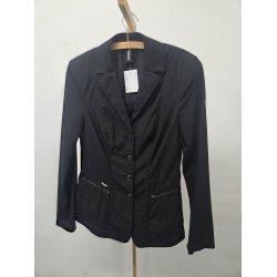 Pikeur Paulin Mesh St�vnejakke str. 38 som ny. Nypris ca. 1700 kr. - sort med lynl�slommer.