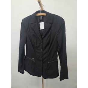 Pikeur Paulin Mesh St�vnejakke str. 38 som ny. Nypris ca. 1700 kr. - sort med lynl�slommer.