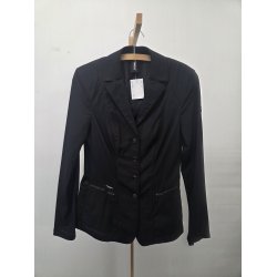 Pikeur Paulin Mesh St�vnejakke str. 38 som ny. Nypris ca. 1700 kr. - sort med lynl�slommer.