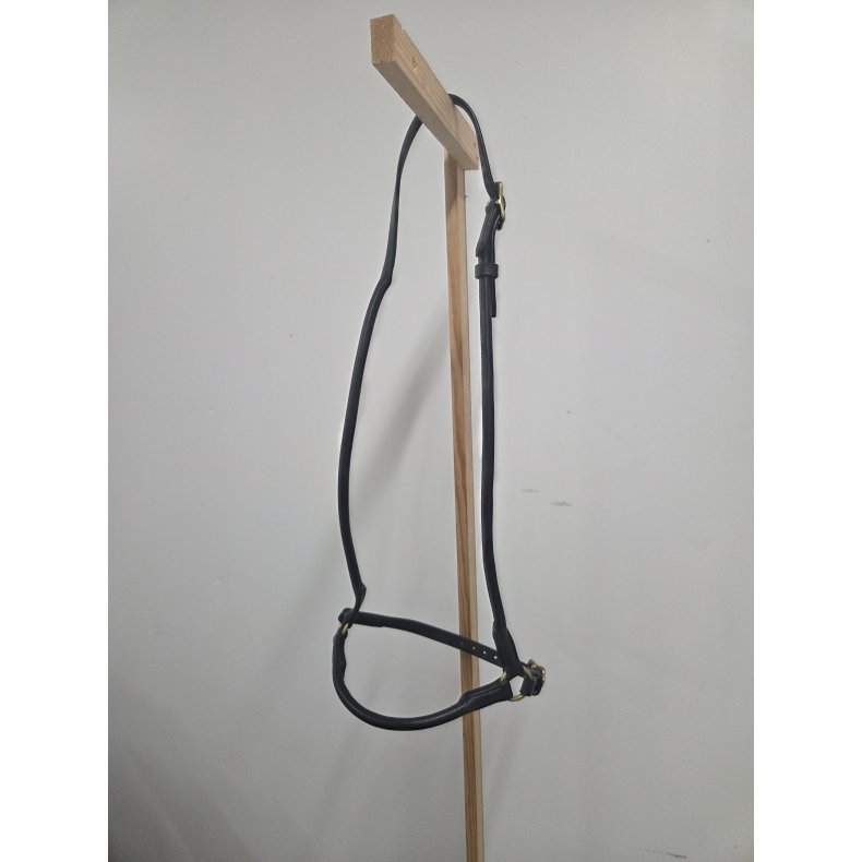 Rundsyet n�seb�nd aldrig brugt, messing sp�nder, l�der, str. pony/ cob