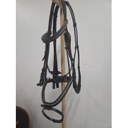 Sort trense med s�lv pipe inkl. t�jler str. X-Full OBS tr�nger til pudsning