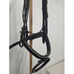 Sort trense med s�lv pipe inkl. t�jler str. X-Full OBS tr�nger til pudsning