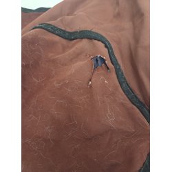 Amigo Mio Regnd�kken 0 g. Meget brugt og med en del huller/skader str. 115 cm