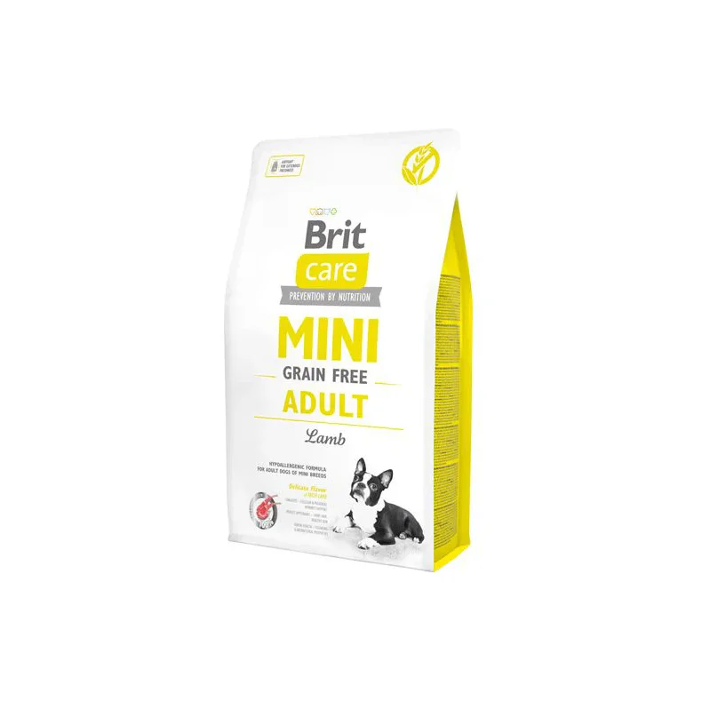 Brit Care Mini Grain Free Adult Lamb (Lys Gul) 2 Kg.
