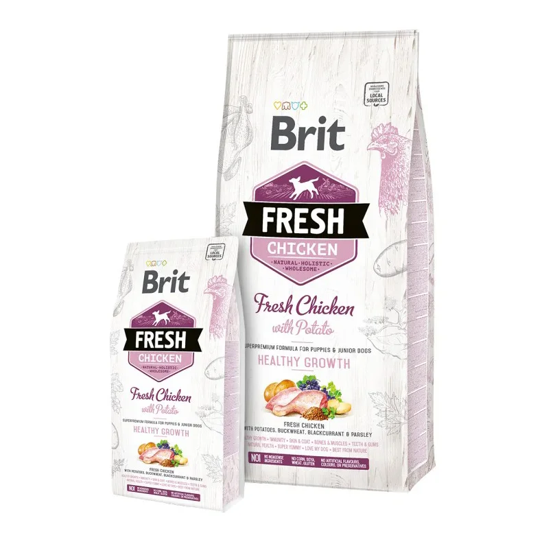 Brit Fresh Puppy Healthy Growth (Lilla) 12 Kg.