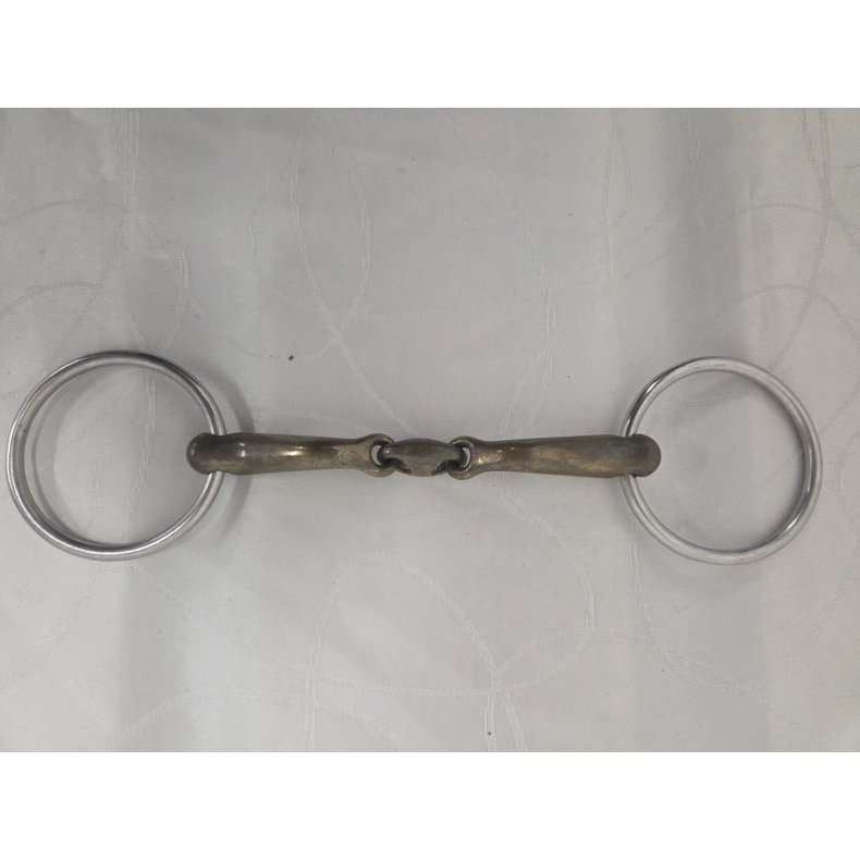 3 Delt Bid Guld og Slv buet med lse ringe 14 cm